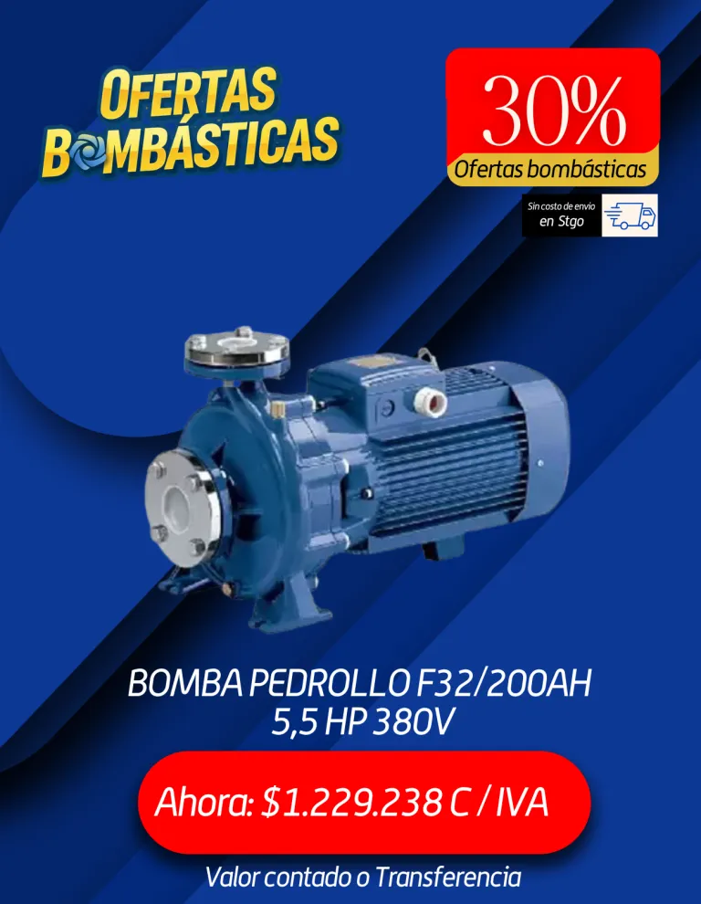 BOMBA PEDROLLO F32/200AH 5,5 HP 380V